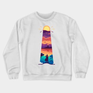 Romantic sunset by the sea Crewneck Sweatshirt